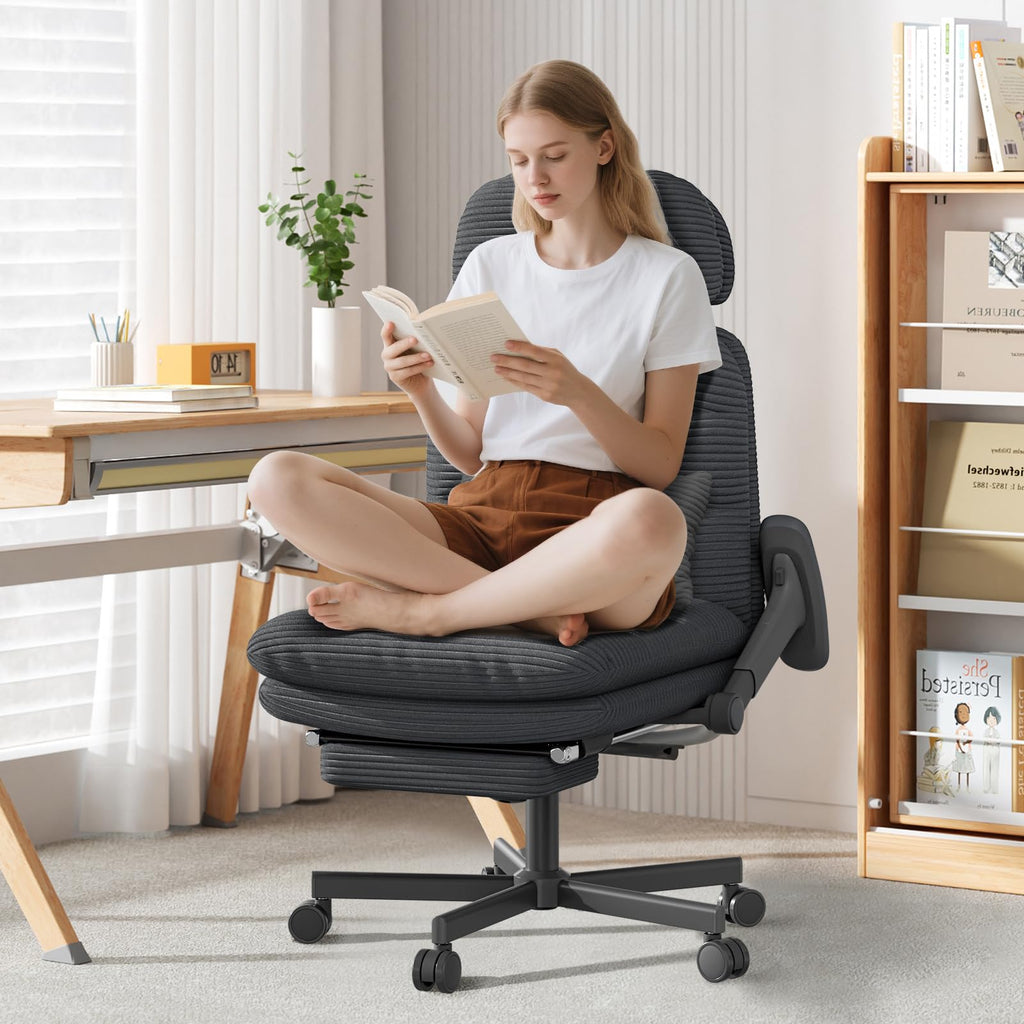Criss Cross Legged Office Chair with Flip-up Arms, Footrest, G800 Plus