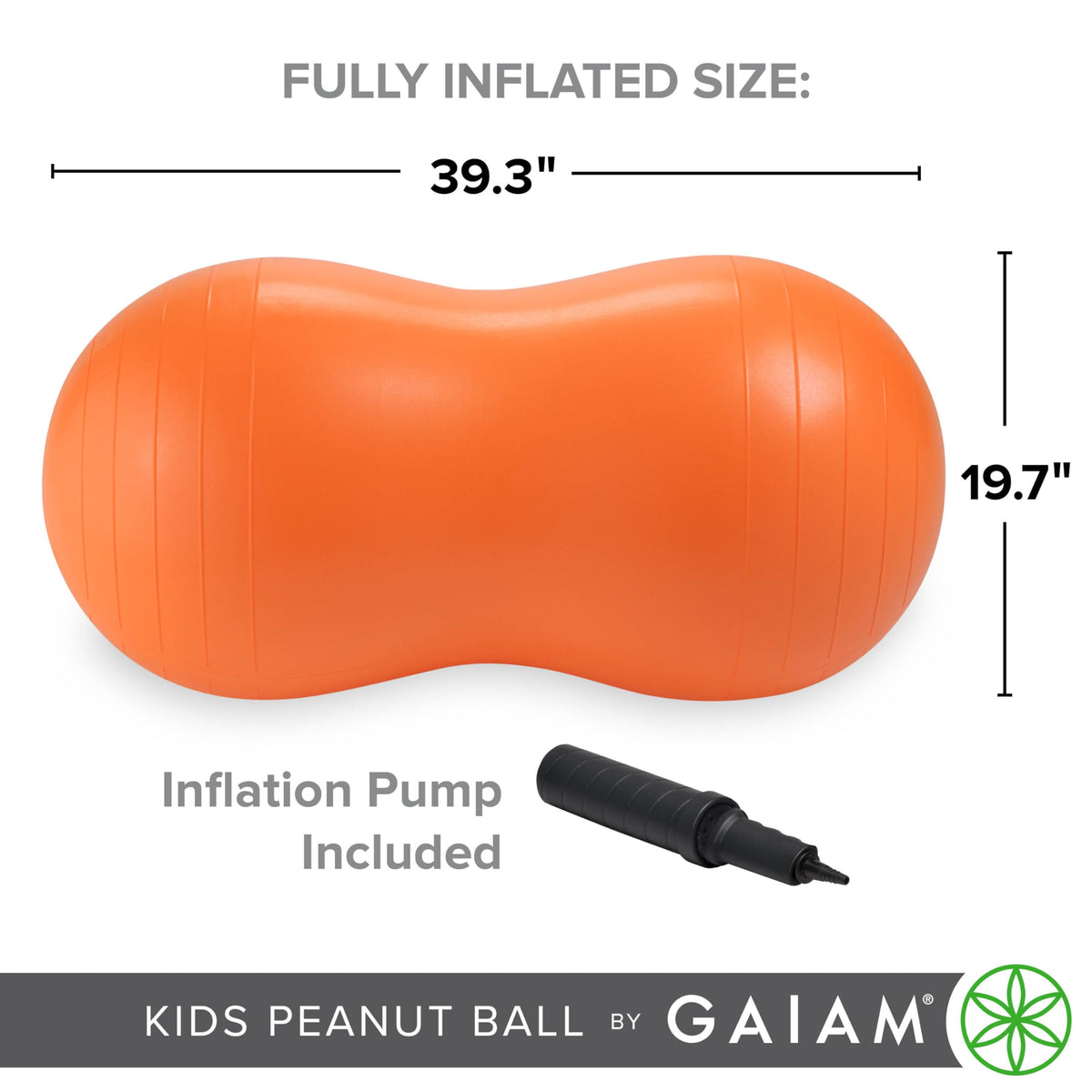 Kids Peanut Ball Chair, Flexible Seating for Classroom (Orange)