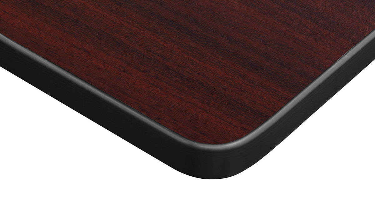 Kobe Flip Top Mobile Training Table And Modesty, 60 x 30 inch, Mahogany
