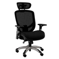 Ergonomic Office Chair Adjustable Lumbar Support with Breathable Mesh, Swivel Desk Chair for Home Office, Black (XL)
