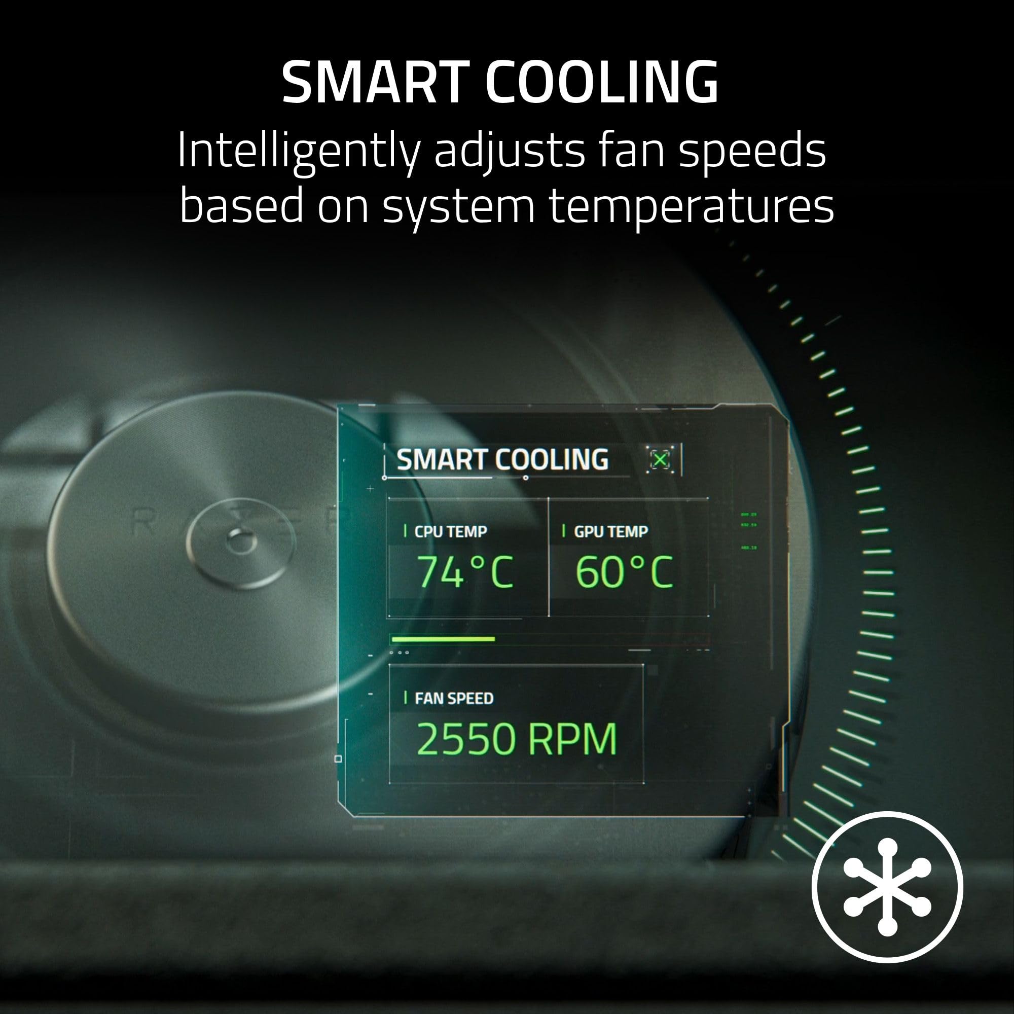 Laptop Cooling Pad: Adaptive Smart - Intelligent Fan Control - Airtight Pressure Chamber - Fits Most Laptops & Macbooks 14” to 18" - Preset & Custom Fan Curves - 3 Port USB Type A - Chroma RGB