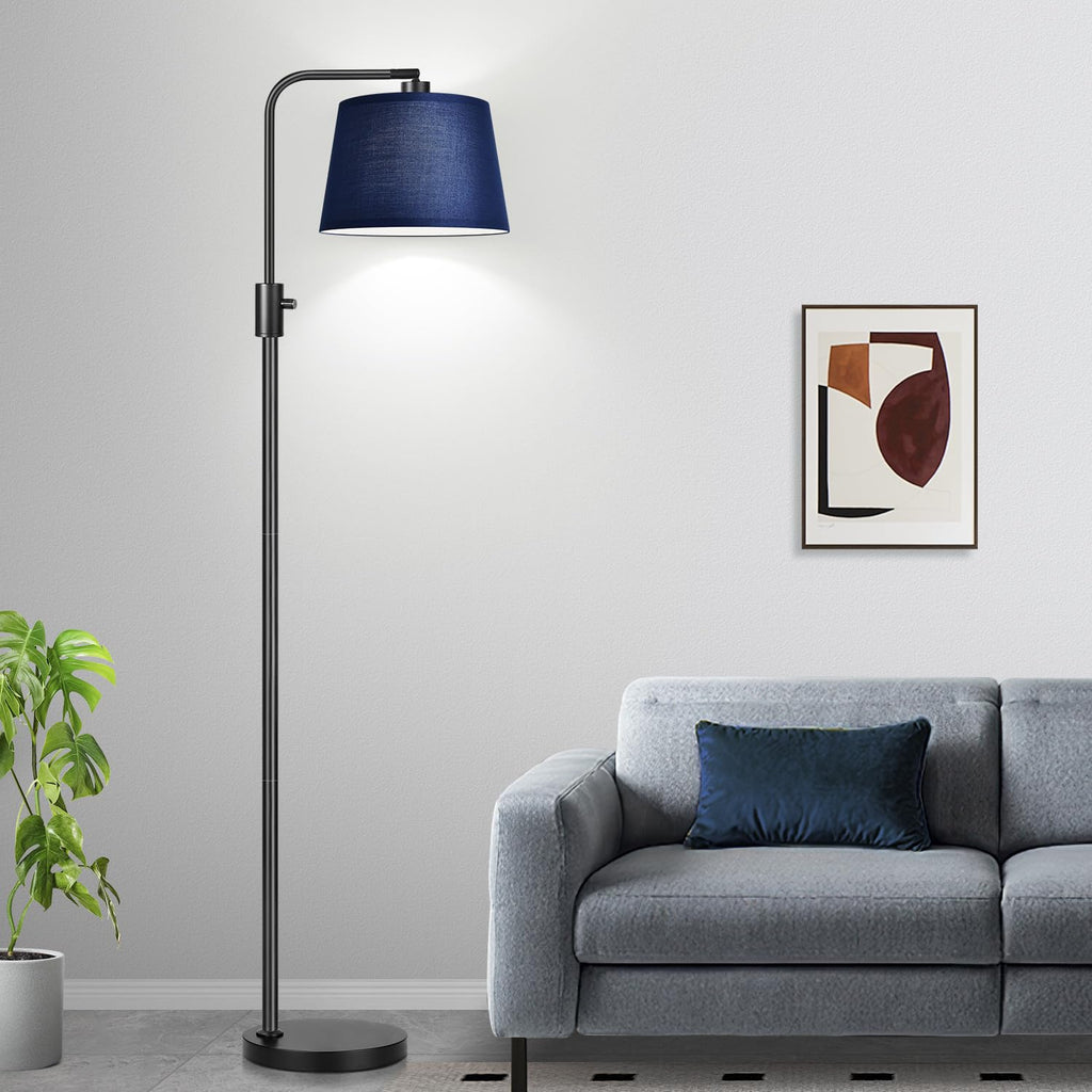 Floor Lamp, 1000 Lumens LED Edison Bulb Included, Modern Arc Standing Tall Floor Lamp for Living Room Bedroom Office Dining Room - Blue