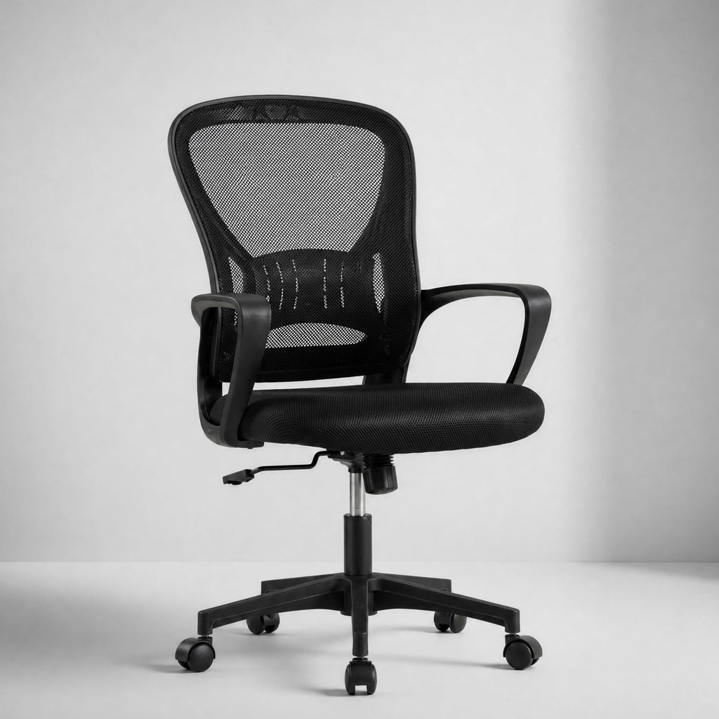 Ergonomic Office Chairs Set of 8, Mesh Conference Room Chairs, Swivel Computer Desk Chair with Wide Seat Cushion, Height Adjustable and Rocking Tilt for Home Office