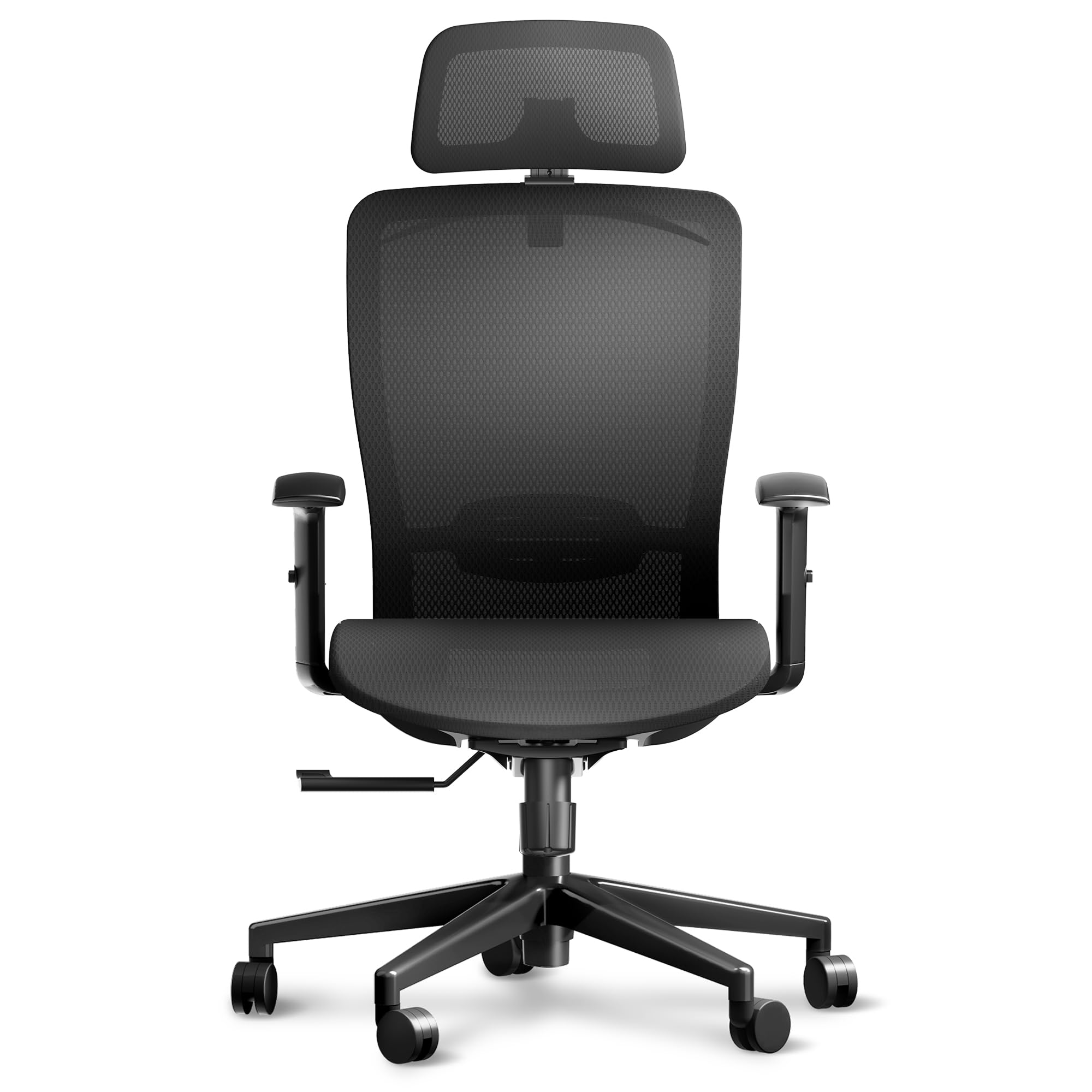 FitStand Ergonomic Office Chair Swivel Computer Chair Home Office Desk Chairs with Lumbar Support/2D Headrest/300lbs Heavy Duty/Lockable Back,Mesh Seat Cushion,ErgoChair Pro, Black