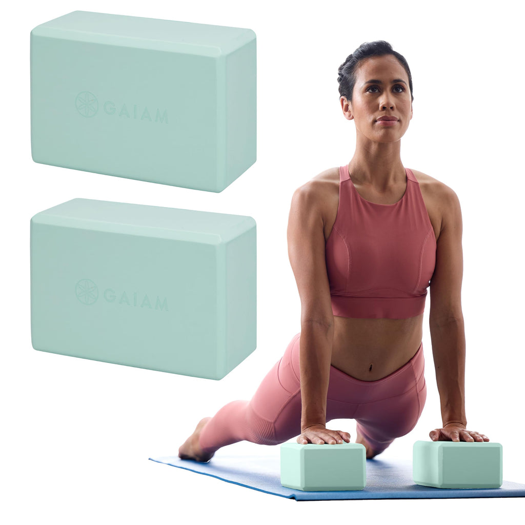 Yoga Block, EVA Foam for Balance & Stretch (2 Blocks, Lagoon)