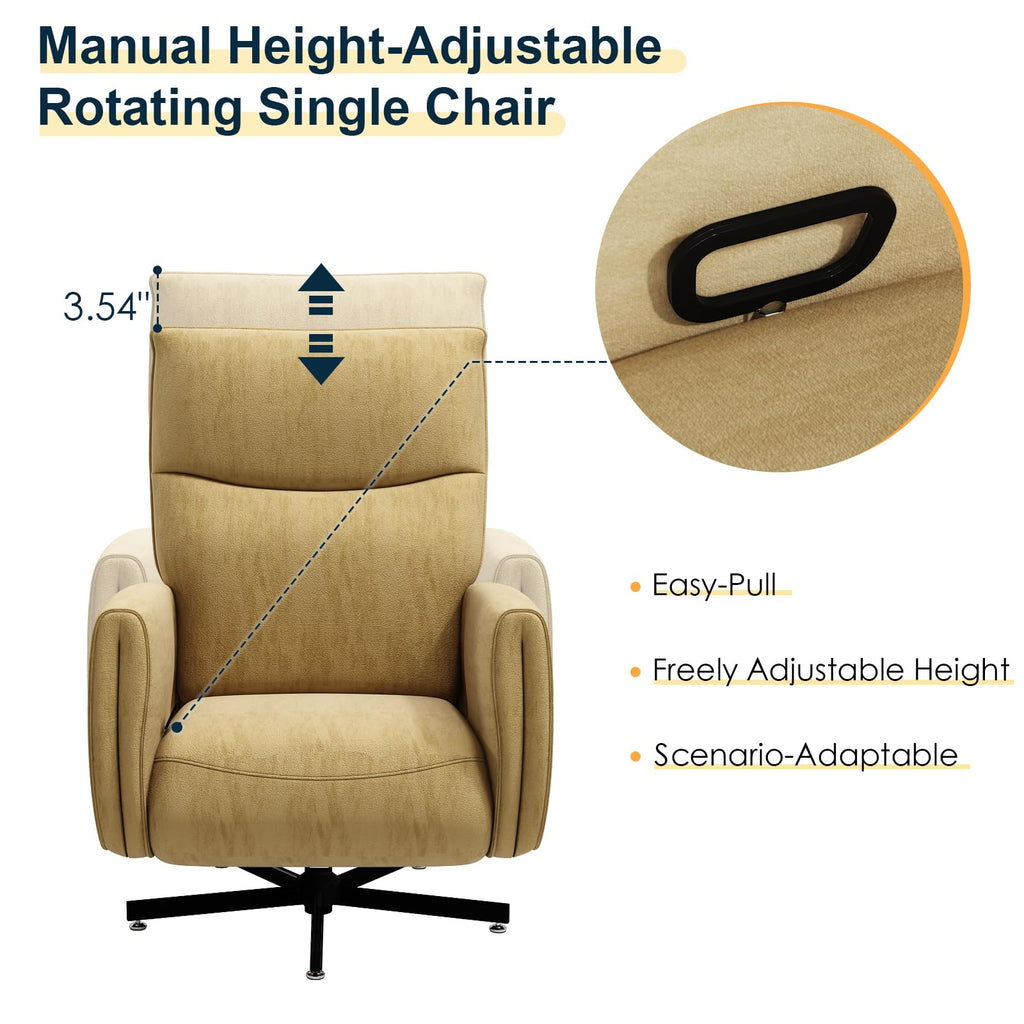 Power Reclining Adjustable Swivel Chair, Ergonomic Executive Office Chair, 90°-125° Tilt, Velvet Upholstery, Built-in USB Charger, 360° Rotation & Height Adjustment, Modern Desk Chair for Home Office