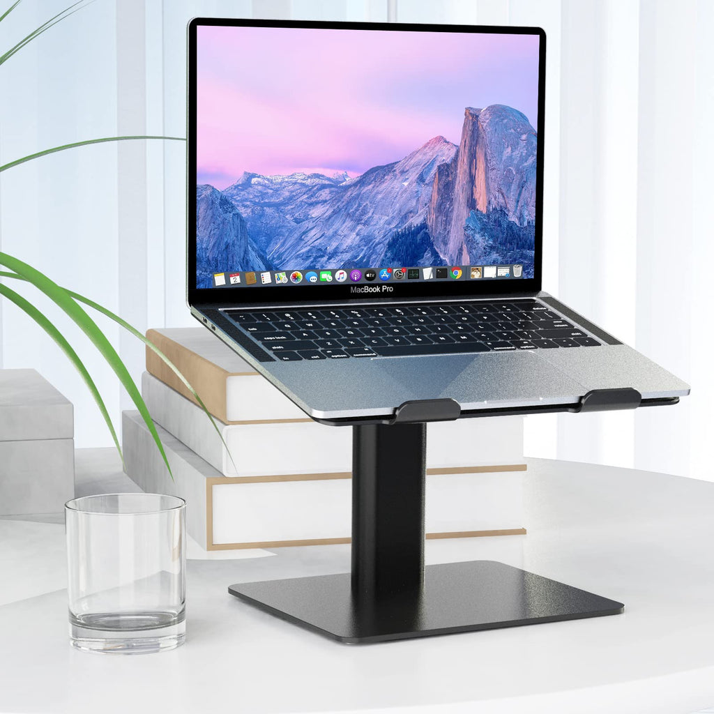 Laptop Stand, Ergonomic Adjustable Notebook Riser for Standing Work, Compatible with Air, Pro, Dell, HP, Lenovo More 10-14" Laptops, Black