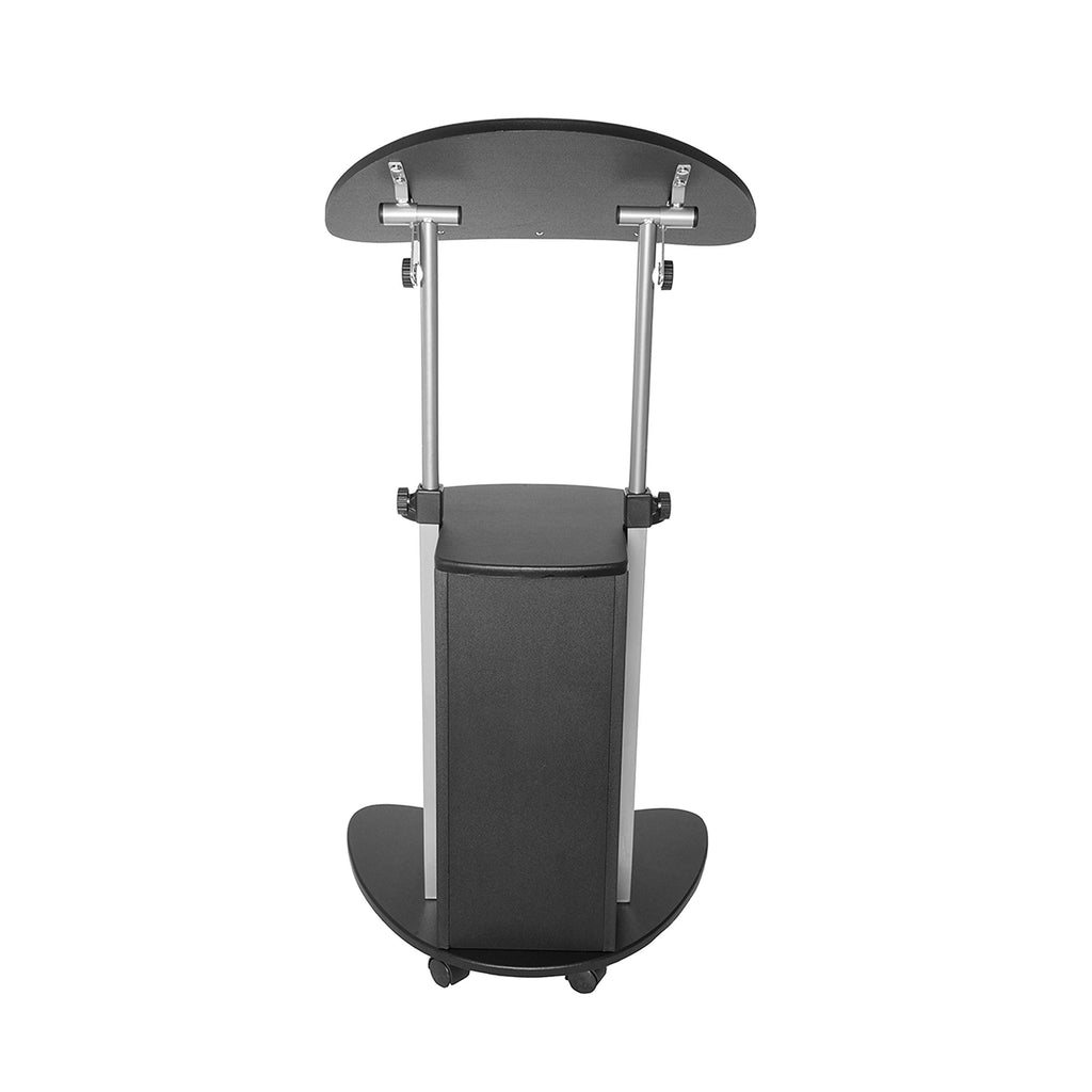 Sit-to-Stand Mobile Medical Laptop Computer Cart, Black, Adjustable Height, B005