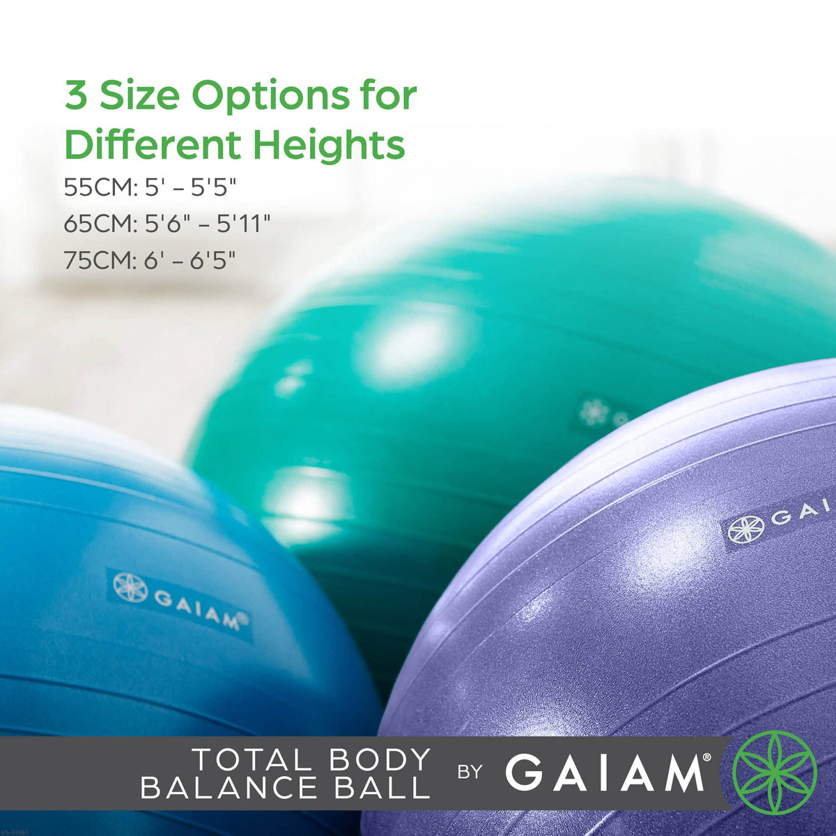 Balance Ball Kit, Anti-Burst Stability Ball with Pump (Medium)