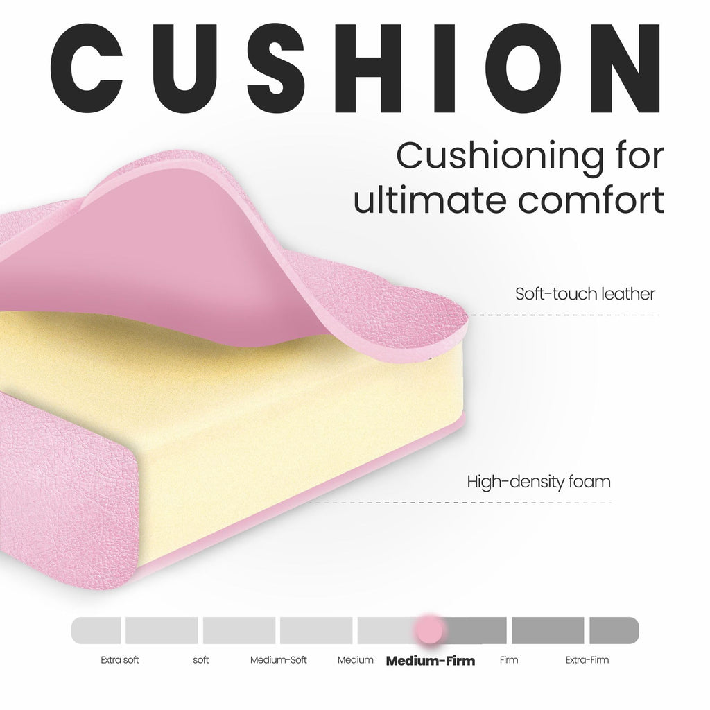 Gaming Chair with Footrest Lumbar Support for Home Office High Back Recliner Height Adjustable Ergonomic Comfy Leather Computer Desk Chair (Pink)