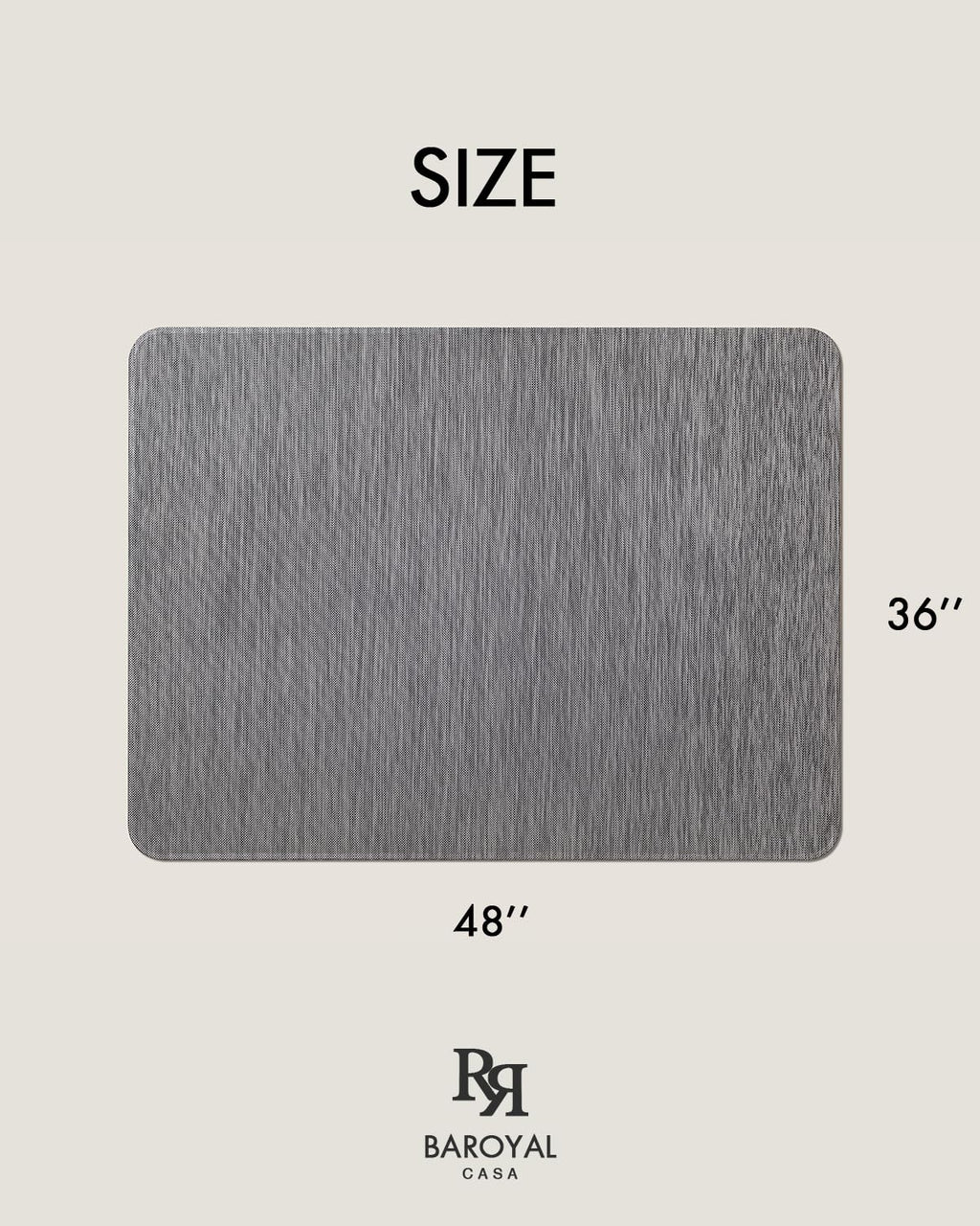 Office Chair Mat for Hardwood Floor Under Desk Computer Rolling Chair Mat for Wood/Tile Floor Non-Slip Heavy Duty Desk Rug PVC Plastic Hard Floor Protector 36" x 48" (Gray)