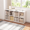 8 Cube Organizer Bookcase White Open Shelf
