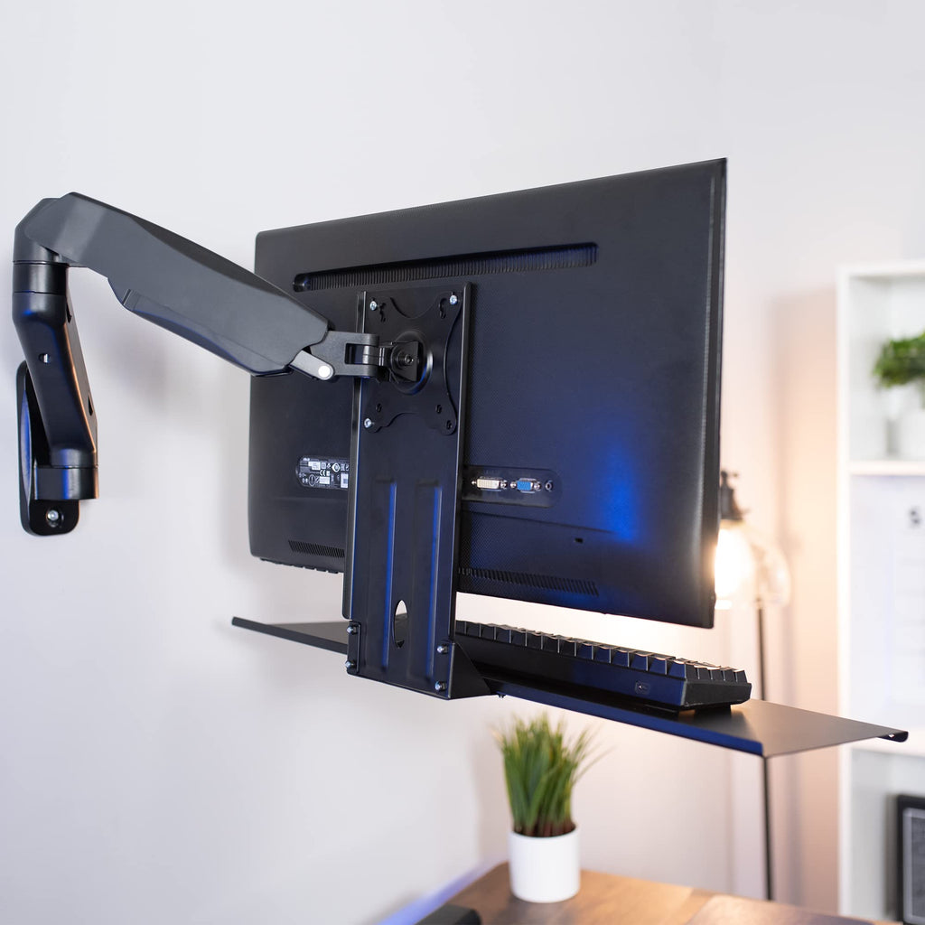 Computer Keyboard and Mouse Platform Tray VESA Mount Attachment 25.5 x 8 inch Surface
