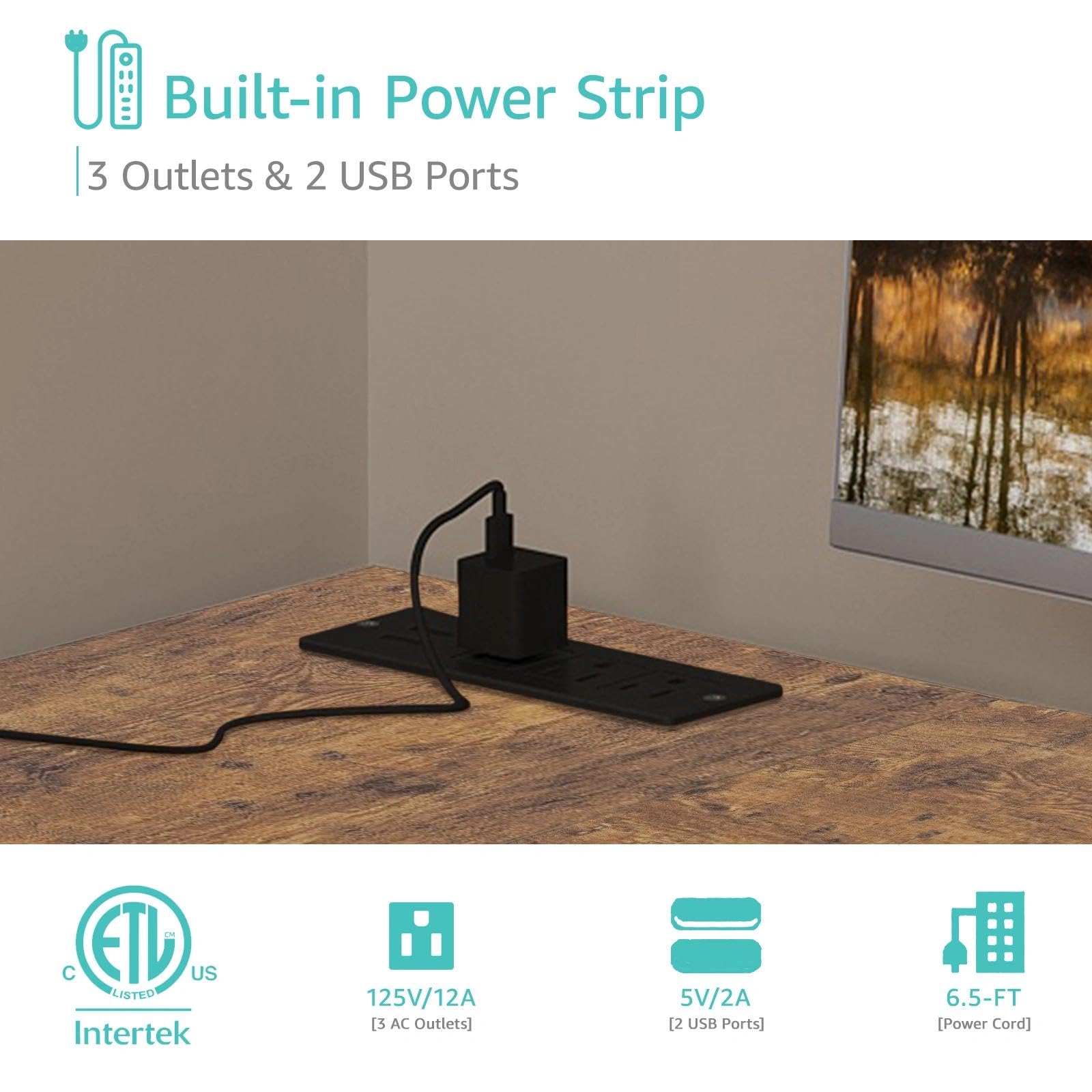 L Shaped Computer Desk with Drawers & Storage Shelves, 63 Inch Corner Desk with Power Outlet for Home Office Bedroom, L-Shaped Teen PC Gaming Desks with Fabric Drawer, Rustic Brown