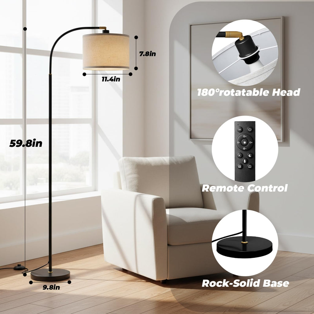 Arc Floor Lamps Modern Standing Remote Floor Lamp for Living Room