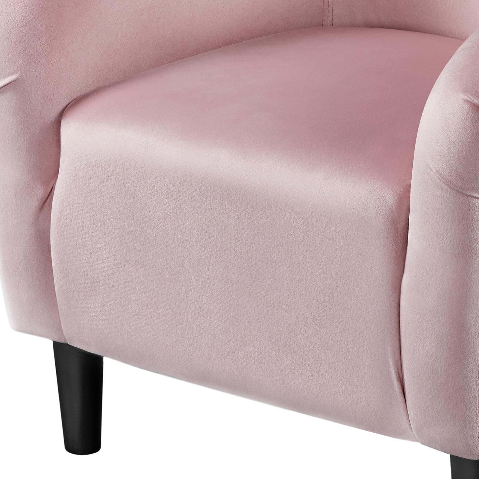 Accent Barrel Chair, Boucle Fabric Club Chair, Furry Sherpa Elegant Armchair with Cozy Soft Padded, Suitable for Living Room Bedroom Reception Room Office, Pink
