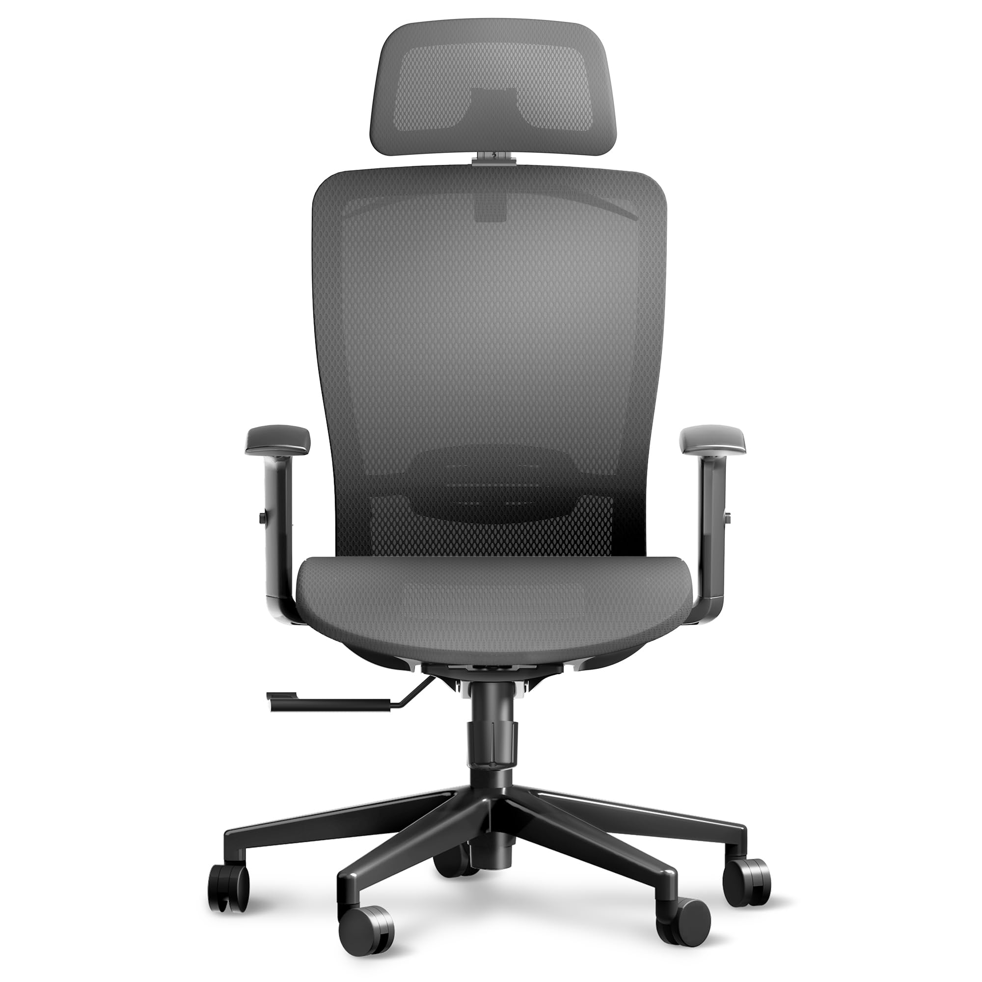 FitStand Ergonomic Office Chair Swivel Computer Chair Home Office Desk Chairs with Lumbar Support/2D Headrest/300lbs Heavy Duty/Lockable Back,Mesh Seat Cushion,ErgoChair Pro, Gray