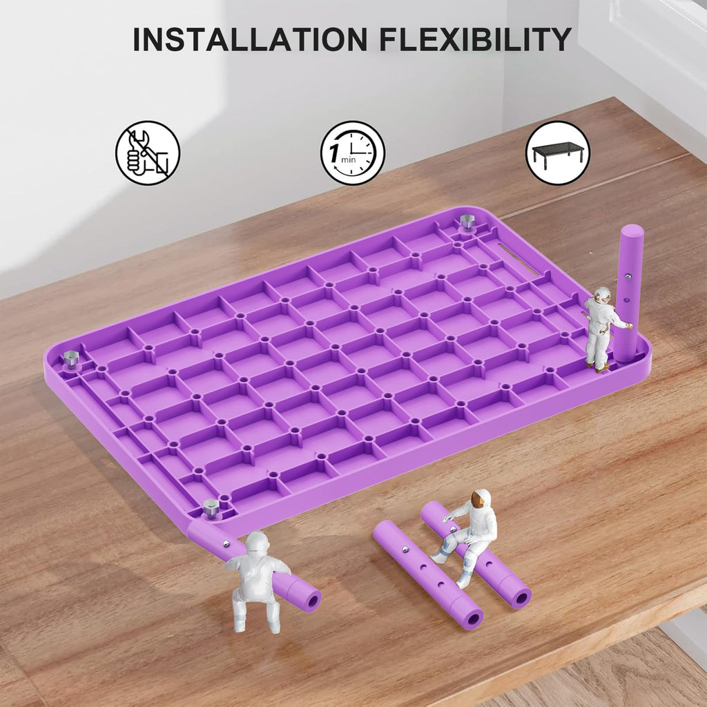 Computer Monitor Stand for Desk, Adjustable Laptop Riser, Desk Monitor Stand Underneath Storage for Office, Home, School Supplies (PTT001-V), 1 Pack, Violet