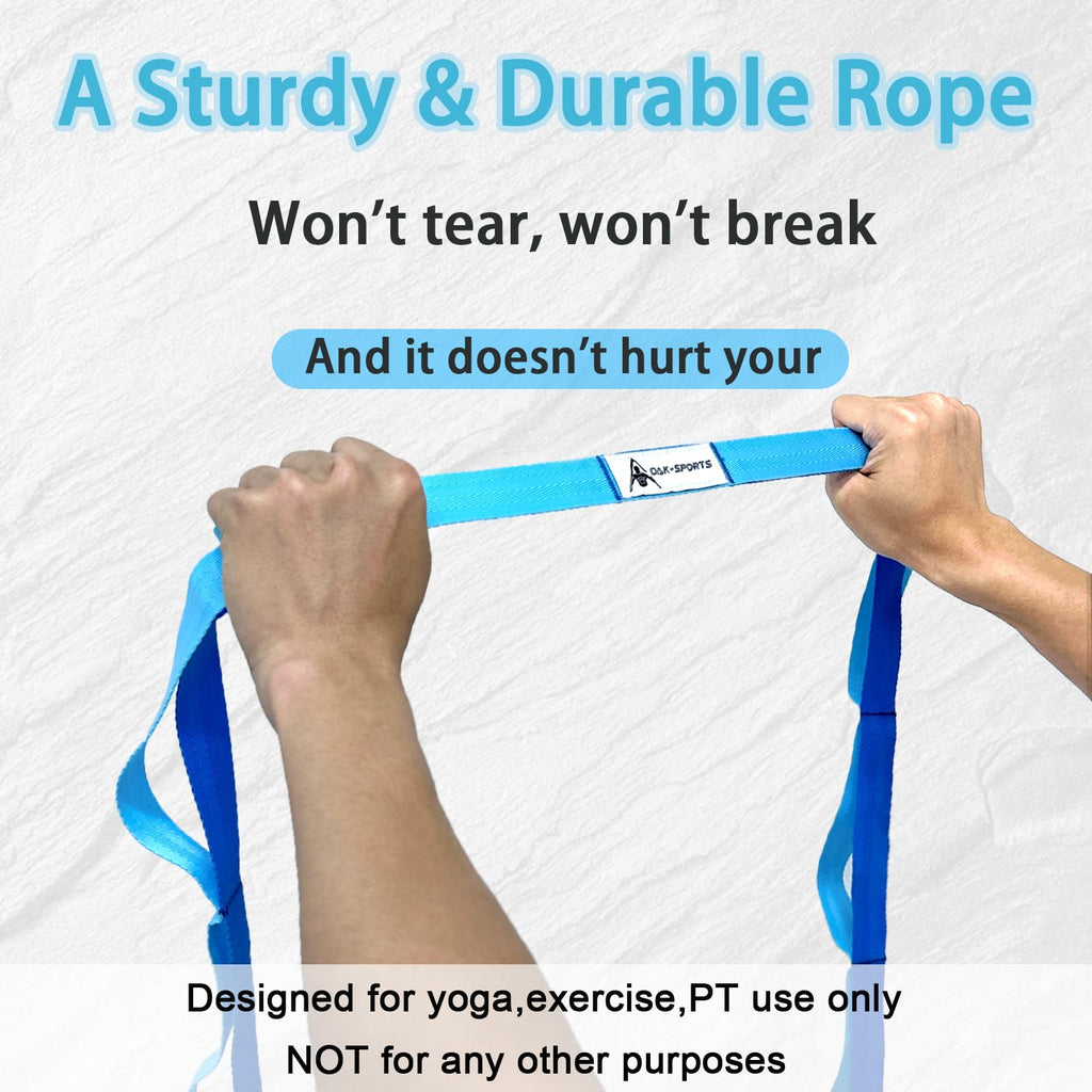 Stretching Strap Yoga Strap with Loops for Physical Therapy, Non-Elastic