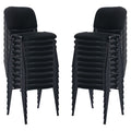 Set of 20, Black Mesh Fabric, Stackable Mesh Office Chairs, Reception Waiting Room Chairs with Padded Seat & Back, Armless No Wheels Conference Chairs for Office,Training, Meeting, Event