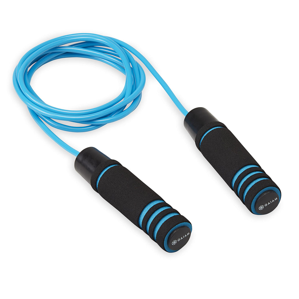 Weighted Jump Rope for Men and Women - 1lb Heavy Foam Handles Set - Adjustable Exercise Rope Length for Fitness and Training - Helps Burn Calories and Improve Stamina (1-Pound Set)