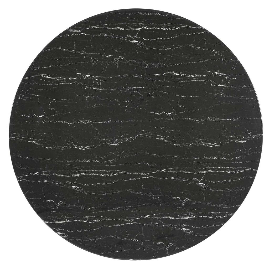 Modway Lippa Dining Table, 60", Gold Black