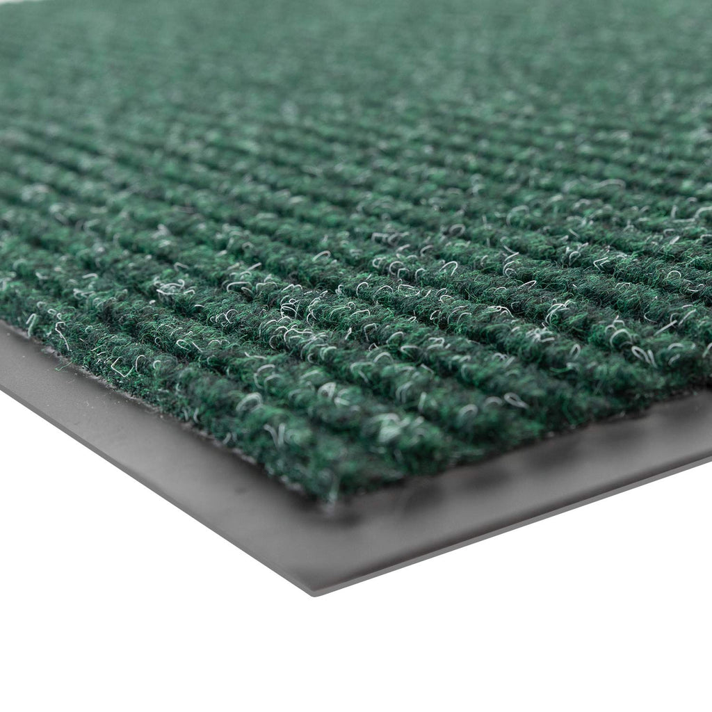 Industrial Door Mat, 2' x 3' Small Entrance Mat, Heavy Duty Commercial Rug for Businesses, Welcome Lobbies, Garage, and Mudroom, Made in the USA, Hunter Green, Brush Step