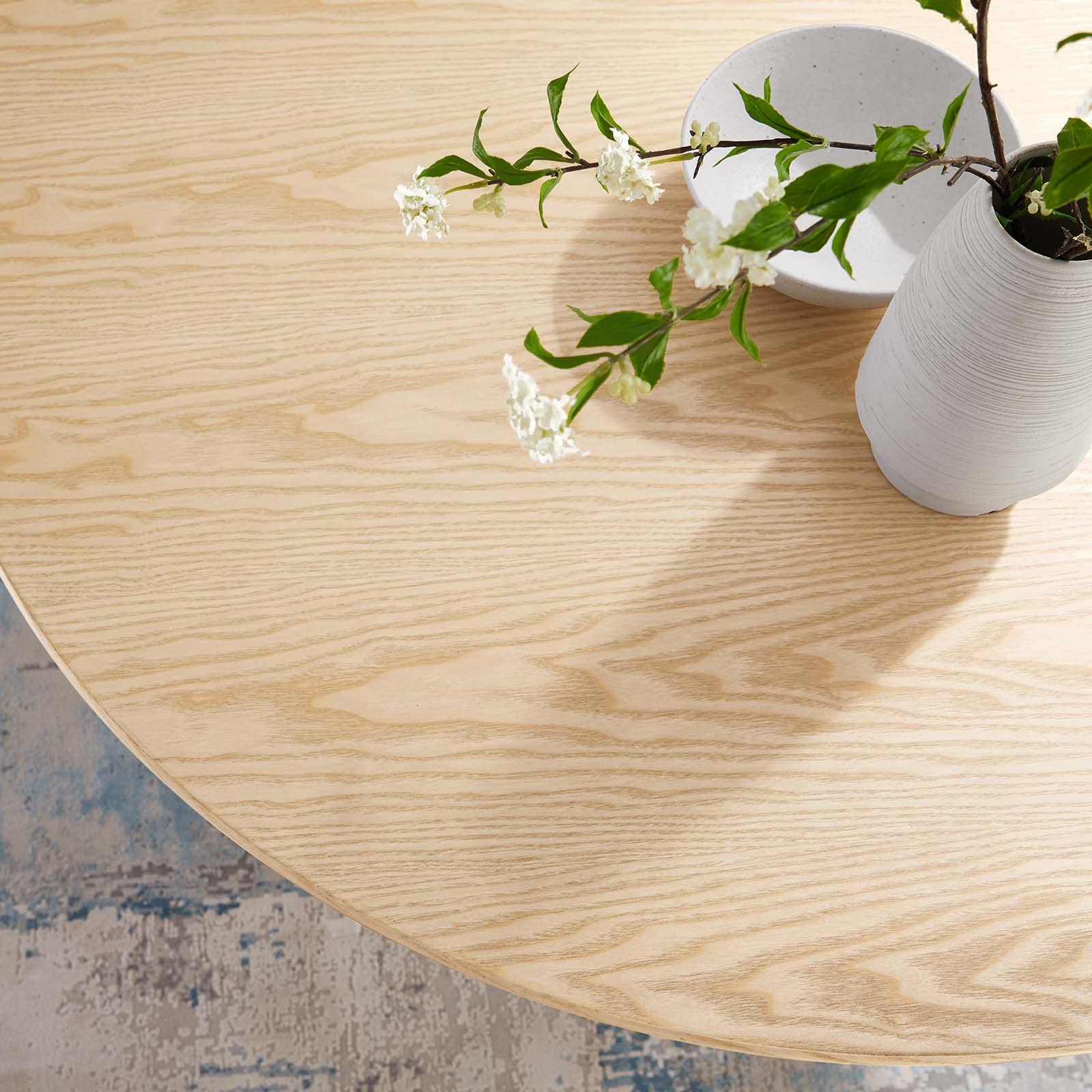 Modway Lippa Dining Table, 48", Black Natural