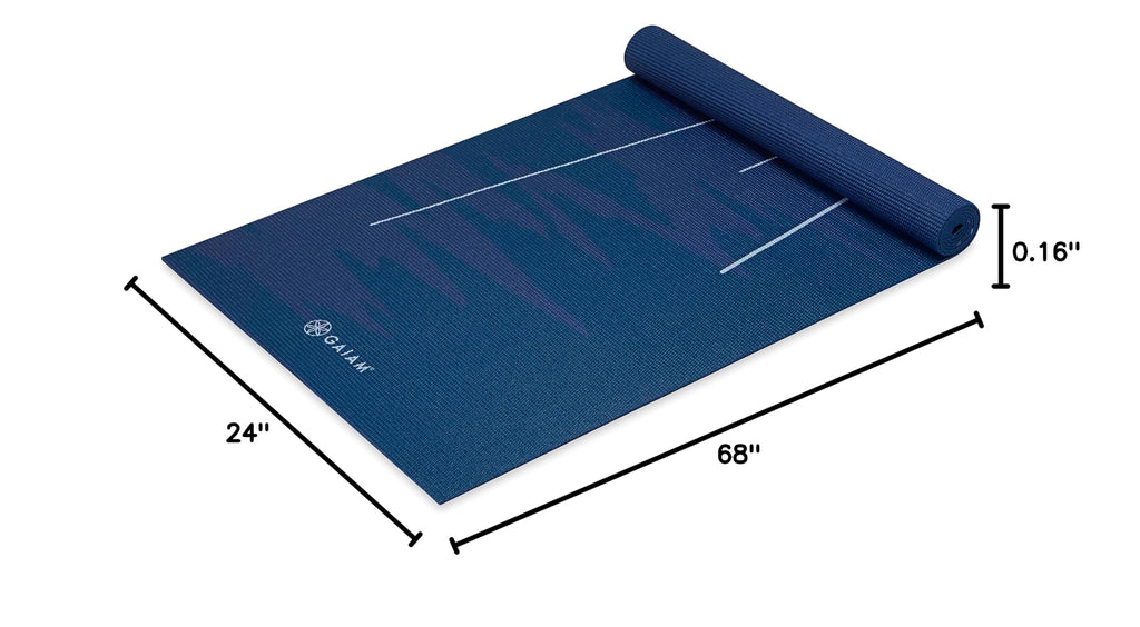 Yoga Mat Classic Print, 4mm Non-Slip Mat (Moonlit Tide)