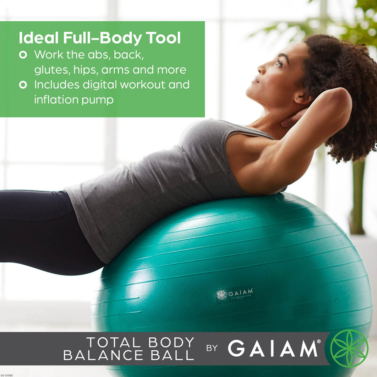 Balance Ball Kit, Anti-Burst Stability Ball with Pump (Medium)