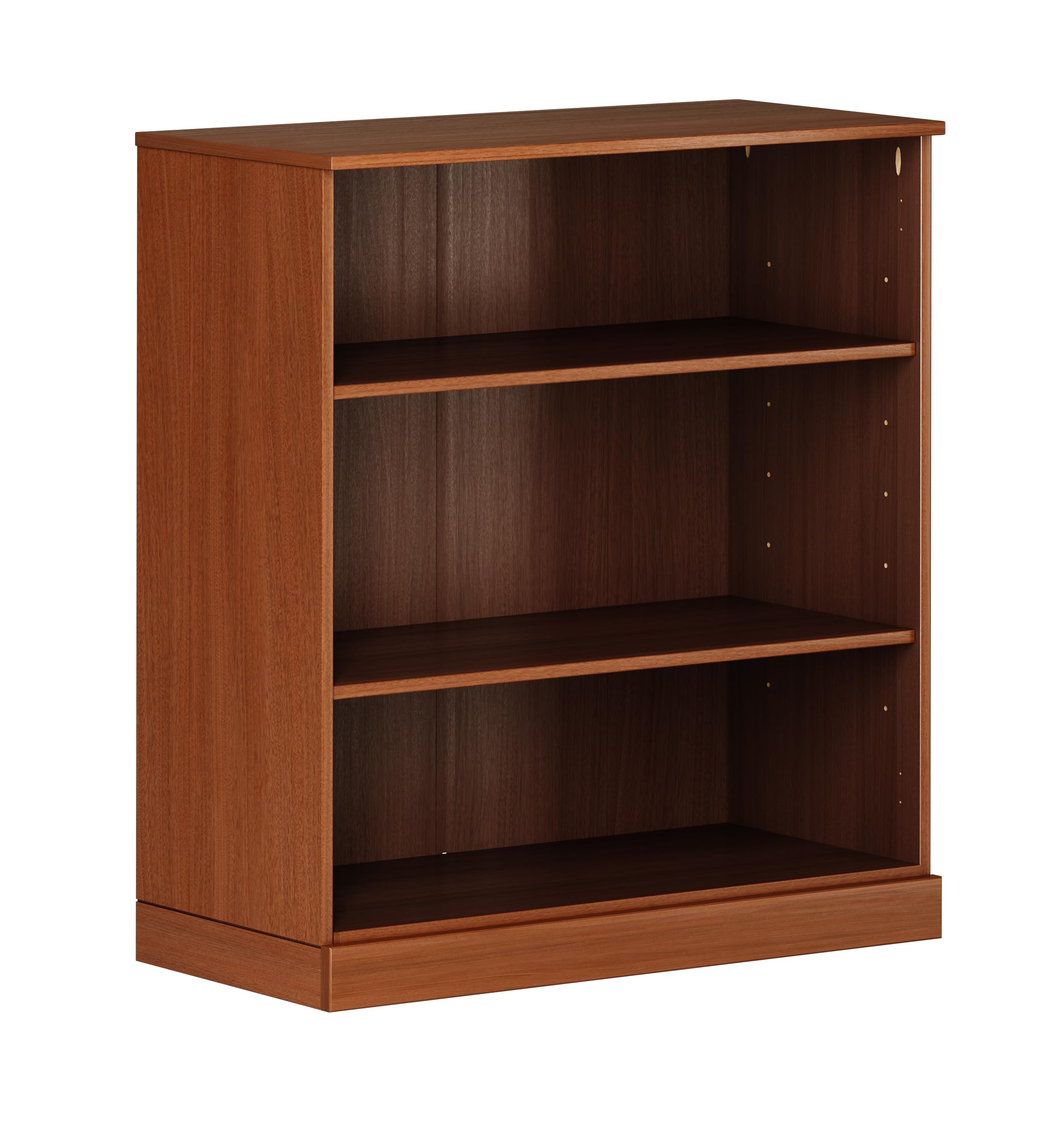 Solid Wood Bookcase - 3-Tier Floor Standing Bookshelf - 36" Short Storage Shelf, 32” W - Mocha, Display Furniture for Living Space, Renewable 100% Eco-Friendly Wood, Made in Brazil