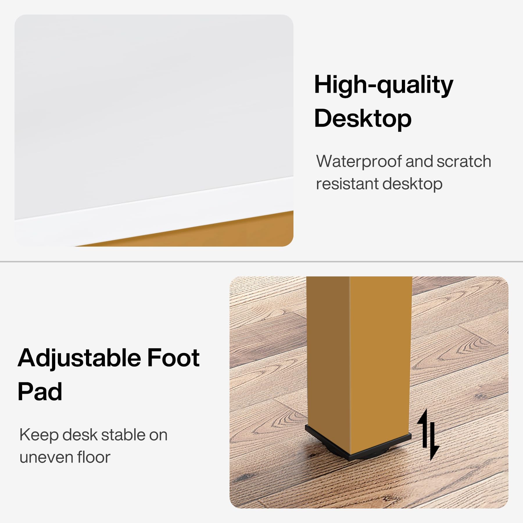 6.5 FT Conference Room Table, 78.74" W x 27.56" D Large Office Conference Table, Modern Seminar Meeting Table Desk for Boardroom, Meeting Room (1, White and Gold)