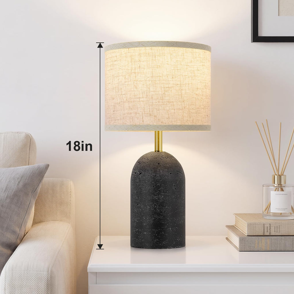 Table Lamps Set of 2, Resin Bedside Lamps for Living Room Bedroom