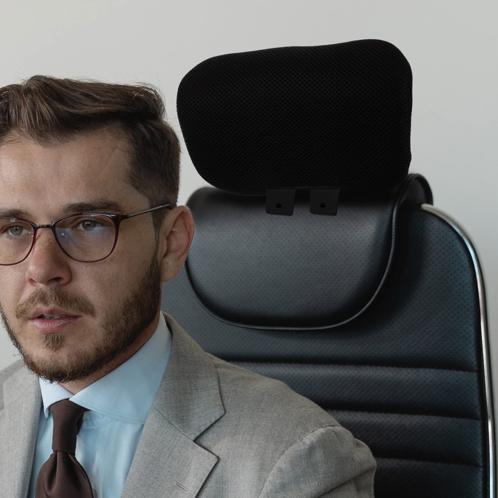 1set Adjustable Ergonomic Headrest for Office Chairs Comfortable Neck Support Pillow for Computer Work Height-Adjustable Cushion Attachment for Enhanced Comfort and