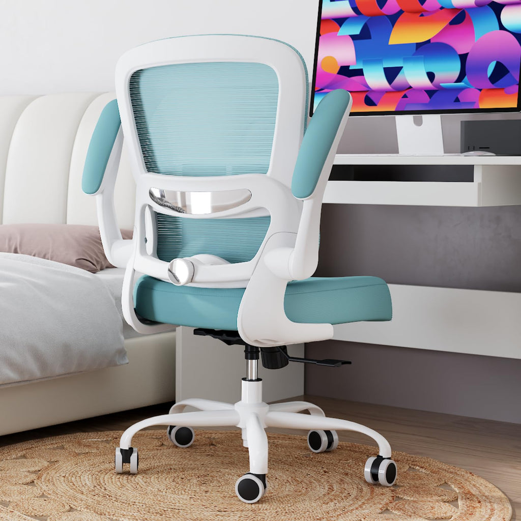 Office Chair - Ergonomic Desk Chair with Adjustable Lumbar Support, Mesh Computer Chair, Executive Chairs for Home Office Comfortable Lumbar Support (Mint Green)