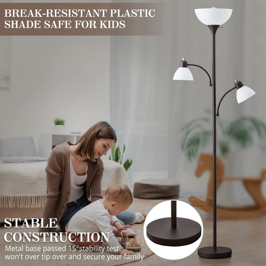 Floor Lamps for Living Room, 72" Tall Standing Lamp, Torchiere Lamp