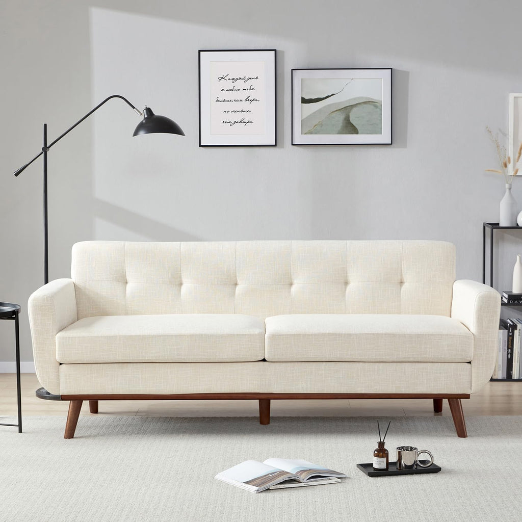 77.2" W Loveseat Sofa, Solid & Easy to Install Small Couch for Bedroom Office Apartment, Beige