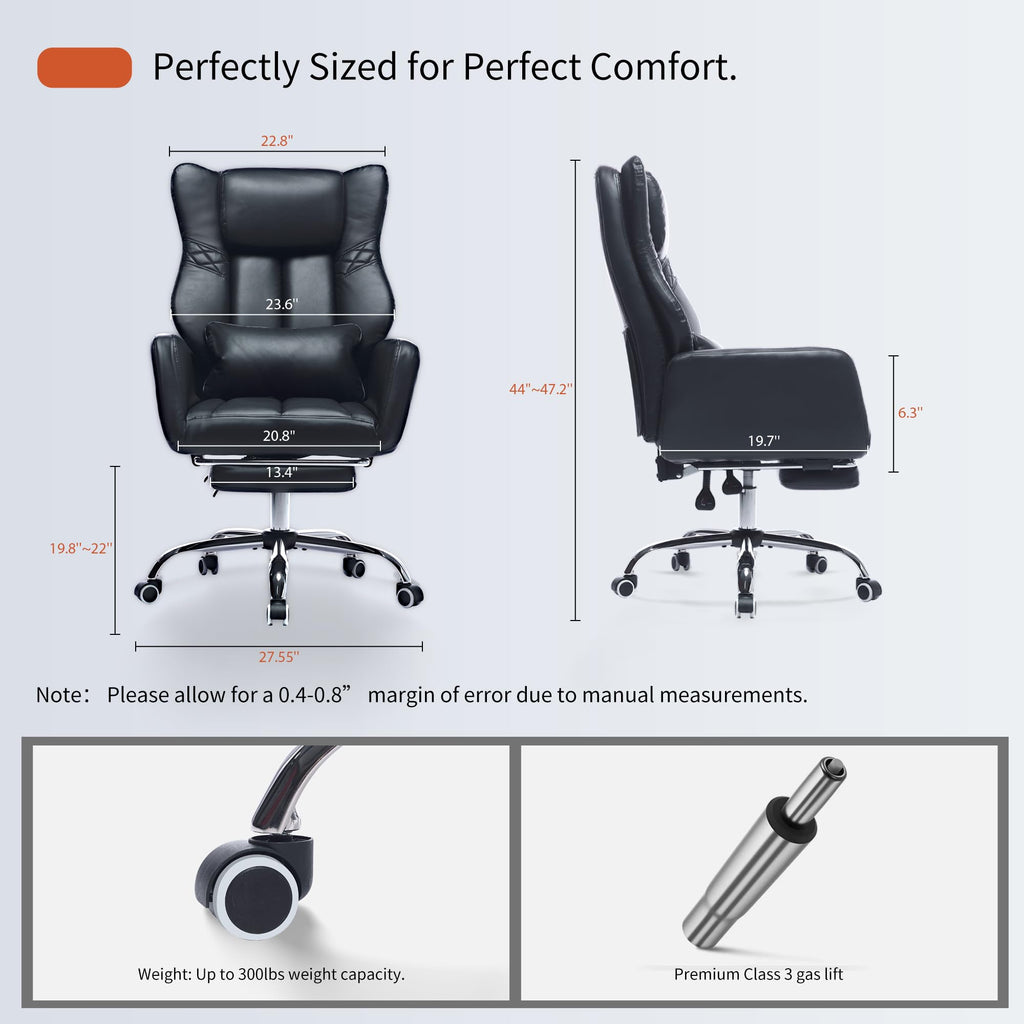 Criss Cross High Back Office Chair with Foot Rest, Ergonomic Cross Legged Desk Chair with Flip-up Armrest, Cozy Reclining 155°Swivel Chair for Home Office, Computer and Entertainment(Black)