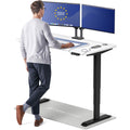 Standing Desk 54x28 — Made in Europe, Ergonomic Sit Stand Home Office Desk, Electric Height Adjustable, Dual Motor, USB & USB-C Charging, Wobble-Free, Touchscreen, 3 Memory Presets