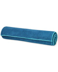 Stay-Put Yoga Mat Towel, Non-Slip, Corner Pockets (Lake)