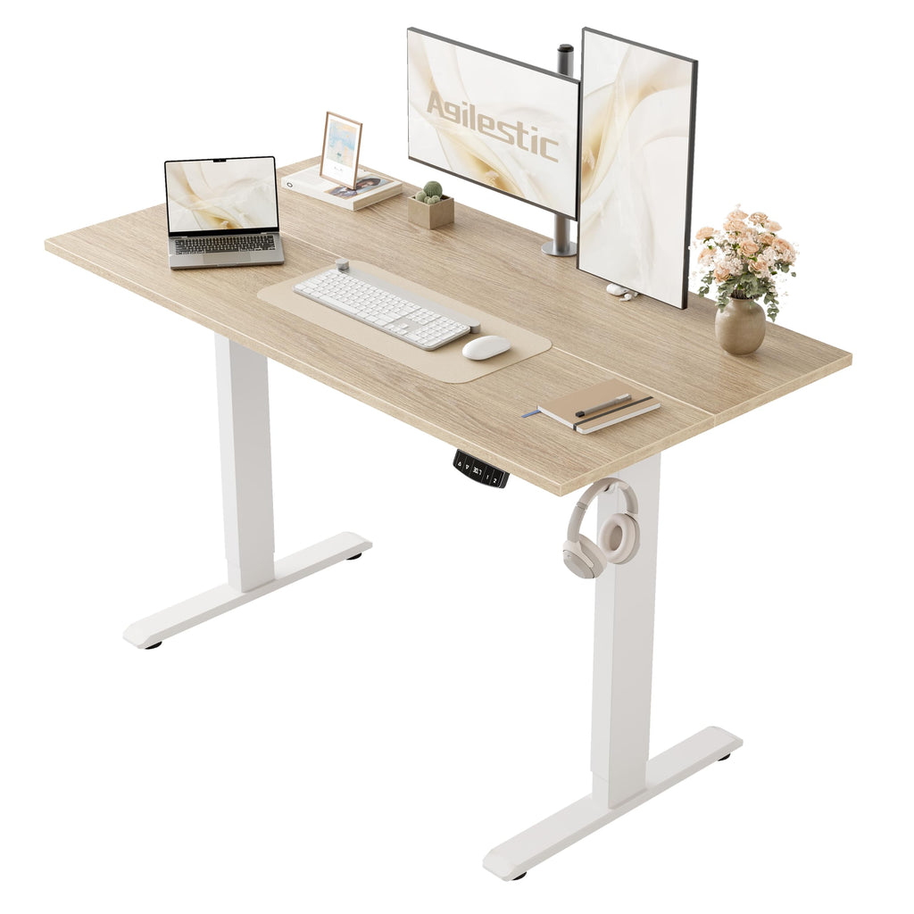 48 * 24 Inch Height Adjustable Electric Standing Desk, Maple