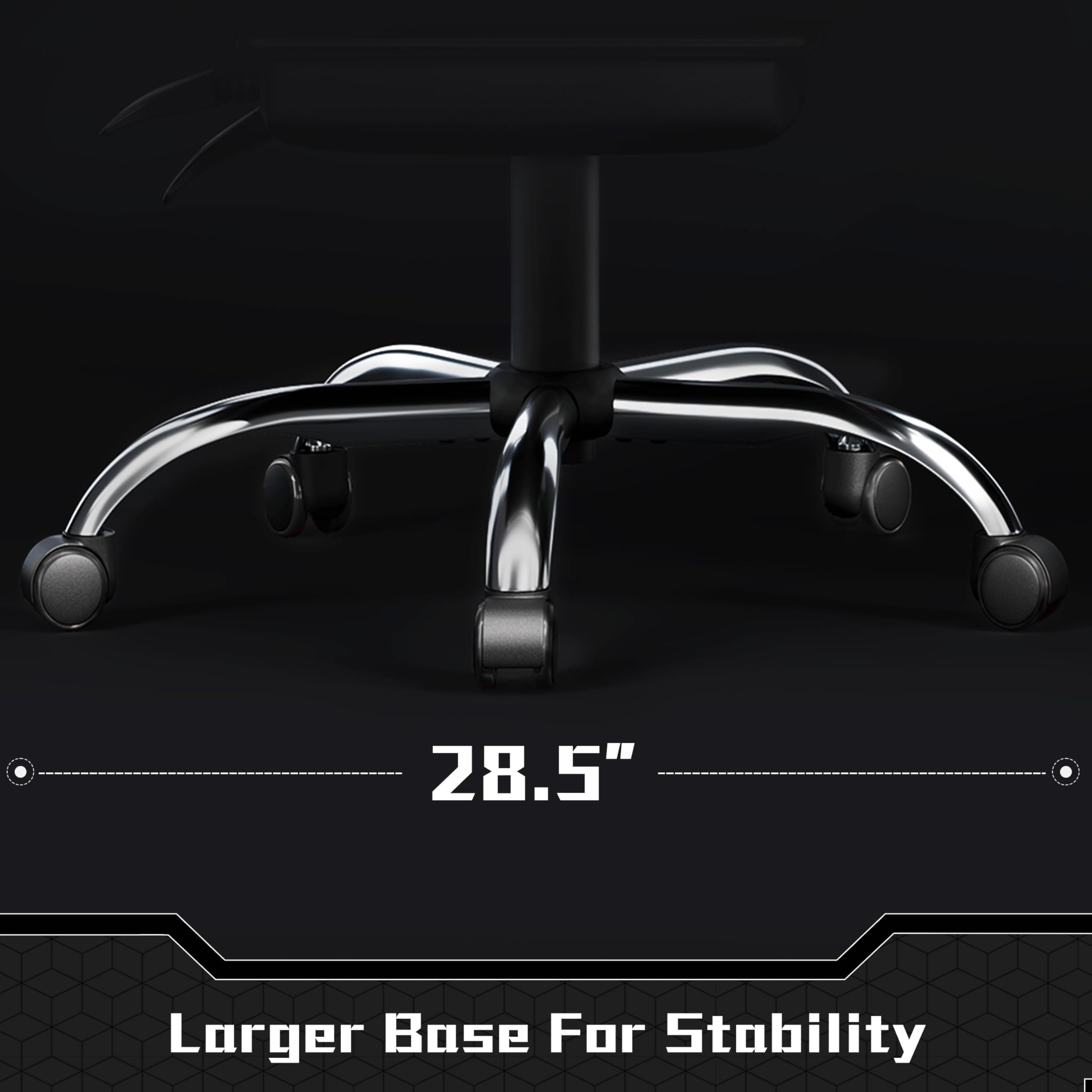 Gaming Chair, Video Game Chair with Massage Lumbar Support and Footrest Height Adjustable Ergonomic Computer Chair with Swivel Seat and Headrest, Full Black