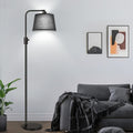Floor Lamp, 1000 Lumens LED Edison Bulb Included, Black Shade, Modern Arc Standing Tall Floor Lamp for Living Room Bedroom Office Dining Room