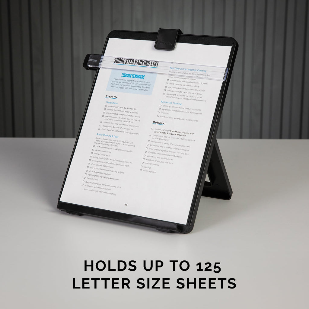 Letter Sized Non-Magnetic Copyholder, Black (21106), 7.38 x 10.13 x 11.25 inches