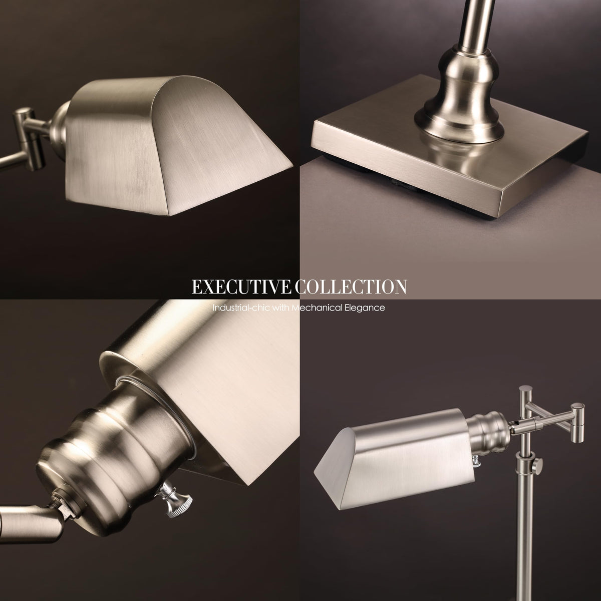 Arcadia Pharmacy Desk Lamp, Brushed Nickel