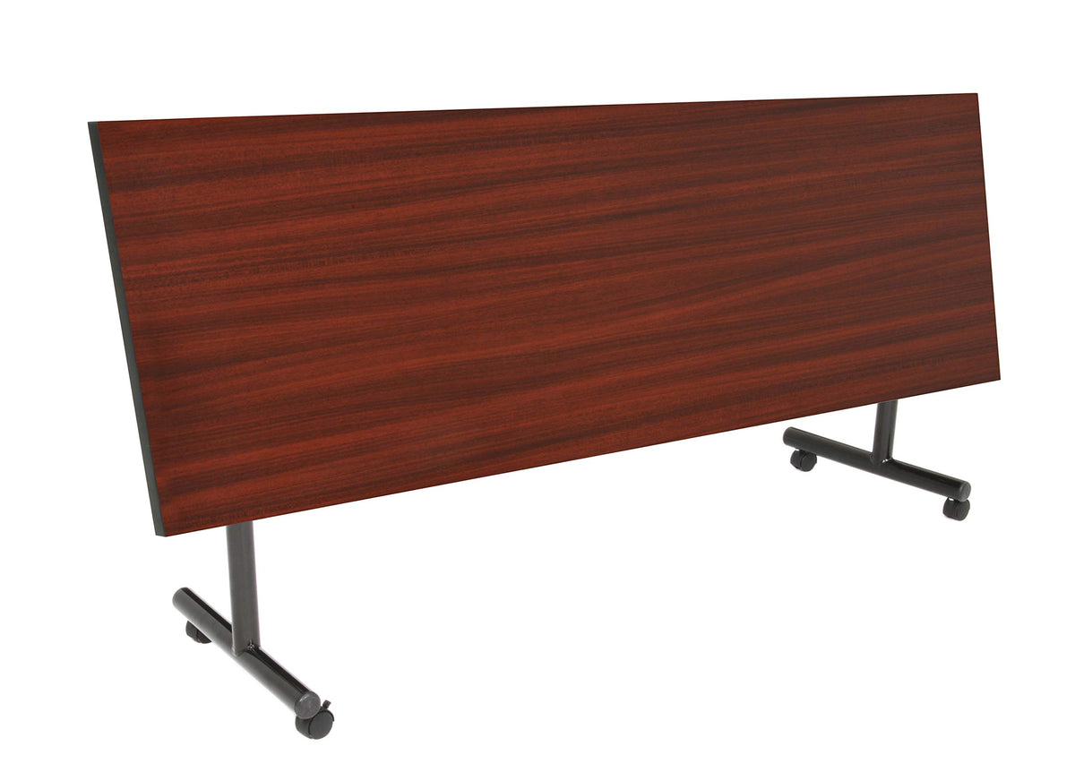Kobe 84 x 24 in. Flip-Top Training Nesting Table- Mahogany