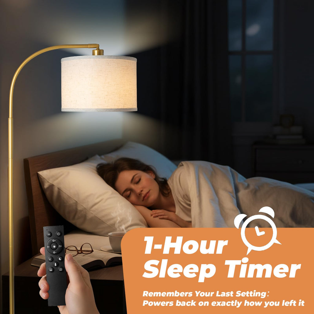 Arc Floor Lamps Modern Standing Remote Floor Lamp for Living Room