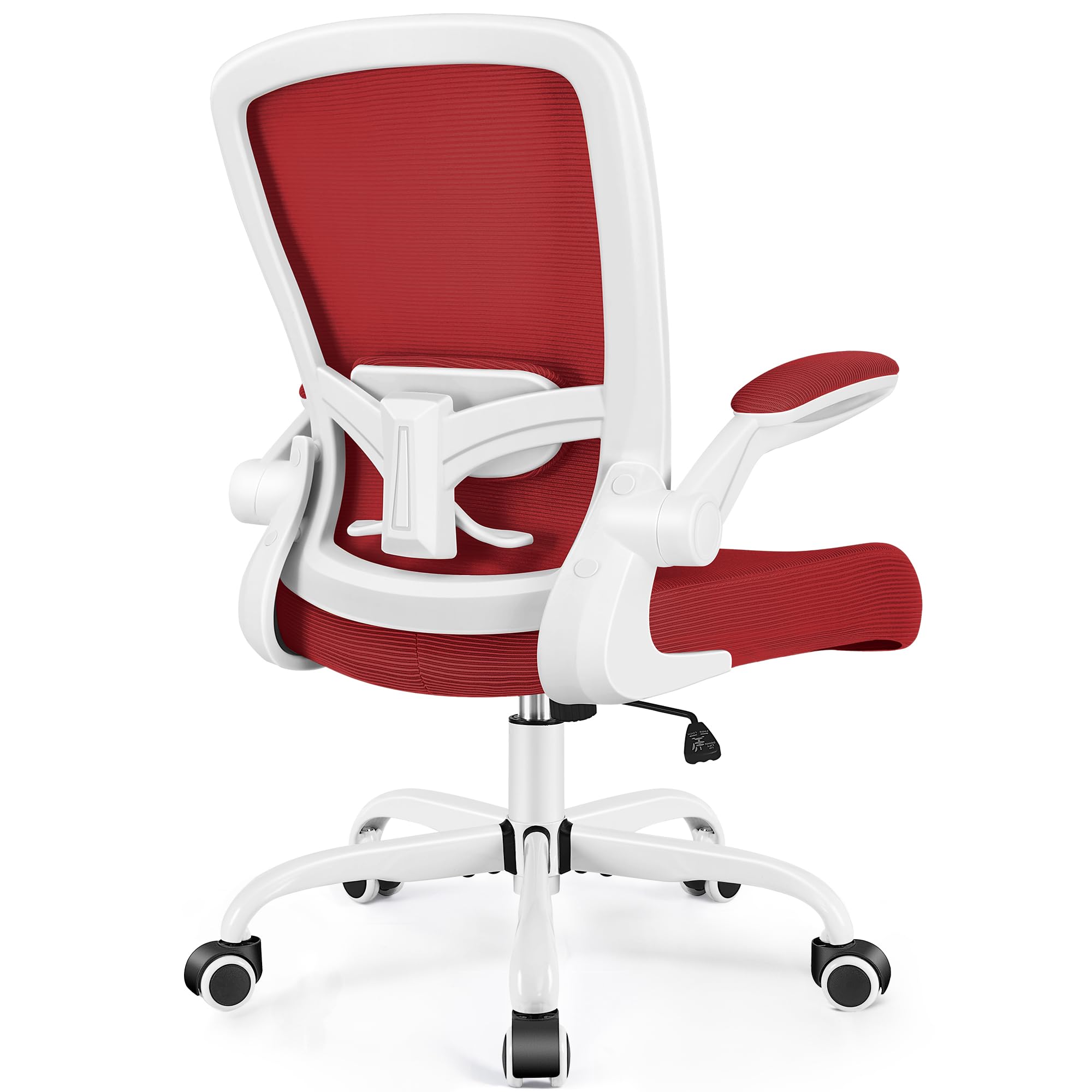 Office Chair, Ergonomic Desk Chair Breathable Mesh Chairs Adjustable High Back Lumbar Support Flip-up Armrests, Executive Rolling Swivel Comfy Computer Chairs Home Office Fire Brick