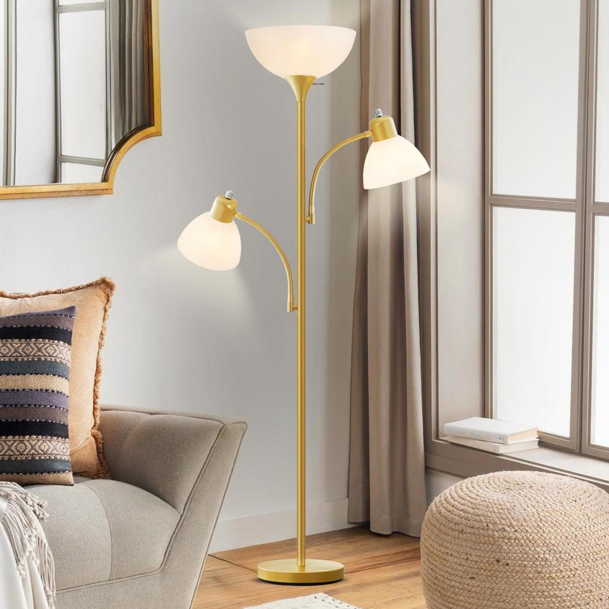 Floor Lamps for Living Room, 72" Tall Standing Lamps, Torchiere Lamp
