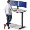 Standing Desk 54x28 — Made in Europe, Ergonomic Sit Stand Home Office Desk, Electric Height Adjustable, Dual Motor, USB & USB-C Charging, Wobble-Free, Touchscreen, 3 Memory Presets